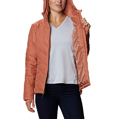 Image of Columbia Women's Omni-Heat Reflective Heavenly Hooded Hiking & Trekking Down Standard Length Jacket