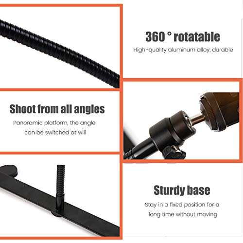 Ajustable Tripod With Cellphone Holder, Overhead Phone Mount, Table Top Teaching Online Stand For Live Streaming And Online Video And Food Crafting Demo Drawing Sketching Recording #TOP3