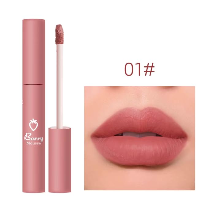 Matte Lipstick Nude Lipstick Long-lasting Waterproof (1), 3 ml (Pack of 1) - Image 2