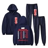 Sombr The Late Nights And Young Romance Tour Merch Hoodies Jogger Pants Women Men Streetwear Sweatshirts (Navy Blue,X-Large)