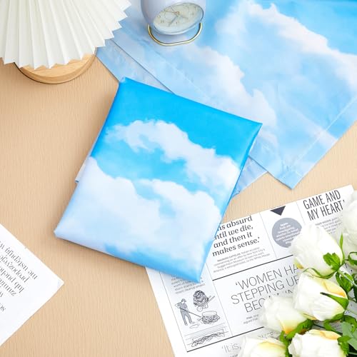 Image of Hortsun Pack of 2 Fluorescent Light Covers 4 x 2 Feet Magnetic Ceiling Light Cover Room Supplies for Home Office(Blue Sky)