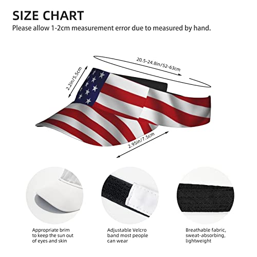 Image of Cute Funny Flag Hat Women Men Adjustable Flag Sport Sun Visor Hat Summer Fashion Sun Cap Beach Flag Hat