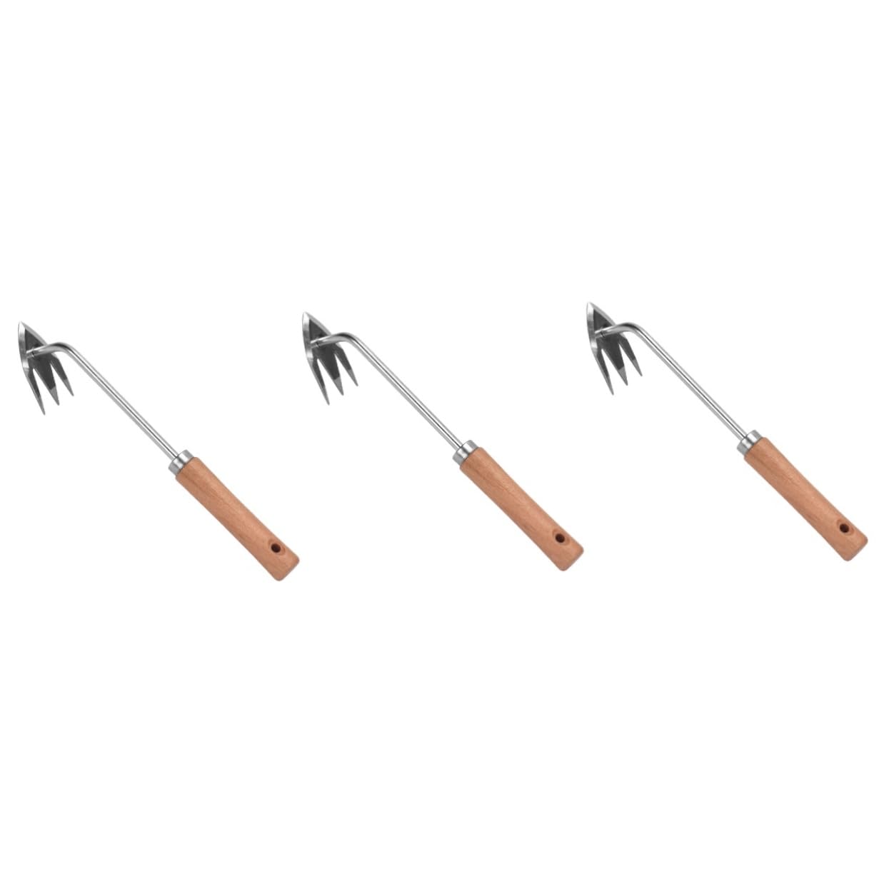 Milisten 3 Pezzi Estirpatore Manuale per Erbacce con Legno Ergonomico Strumento Multi per Giardinaggio e Rimozione Erbacce per Appassionati Giardinaggio e Coltivatori