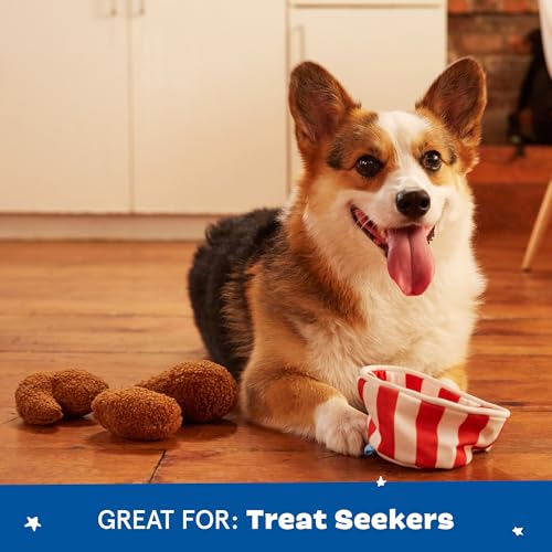 Barkbox 2 in 1 Interactive Plush Dog Toy - Rip and Reveal Toy for Dogs and Puppies - Stimulating Squeaky Pet Toys | Bucket o' Fried Licken - Thumbnail 5