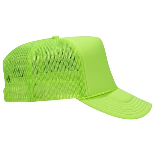 Image of OTTO Polyester Foam Front 5 Panel High Crown Mesh Back Trucker Hats in 97, Bulk, Wholesale