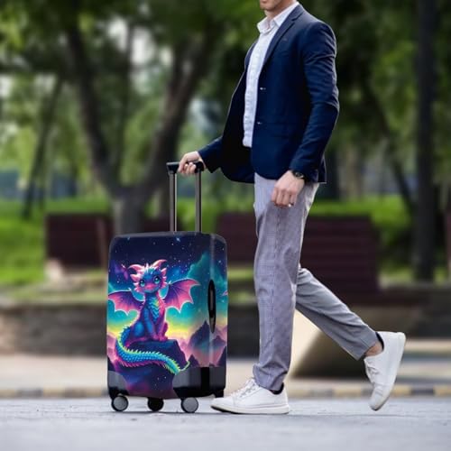 Image of Mumeson Cartoon Dinosaur Luggage Cover for Suicase Approved Protector Baggage Gear Dust Covers Protective Fits 18-32 Inch Luggage