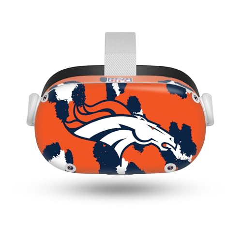 Autocollant Meta Quest 2 NFL Denver Broncos protège le plastique blanc des chocs