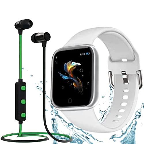 Lapras { END of The Season Deal with 12 Years Warranty ) Waterproof Smart Watch CM101 for Men Women Fitness Tracker Blood Pressure Heart Rate Monitor for Girls & Boys – White