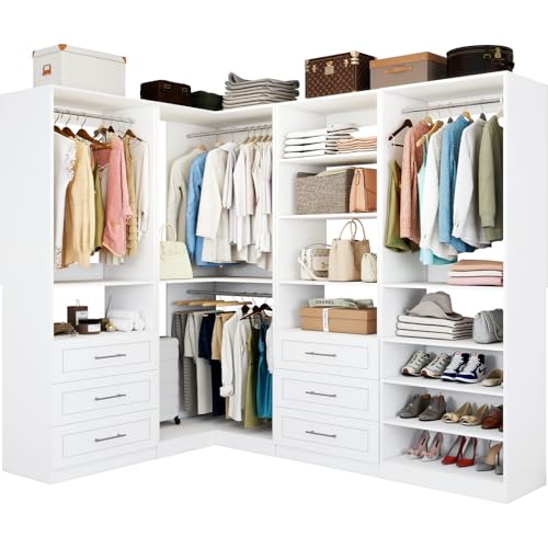 Closet-System-with-4-sets-1019-Closet-Organizer-Systems-with-6-Drawers-8-Hanging-Rods-Adjustable-Shelves-Walk-in-Closet-Free-Standing-Closet-System-Corner-Closet-System-Set-White
