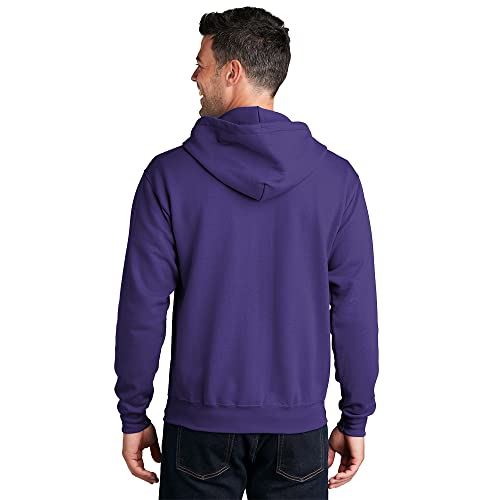 Port & Company - Core Fleece Full-Zip Hooded Sweatshirt S Purple2