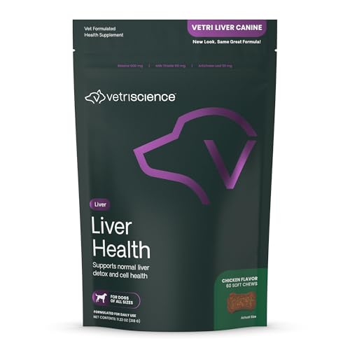 VetriScience Liver Health Chews with Milk Thistle,...