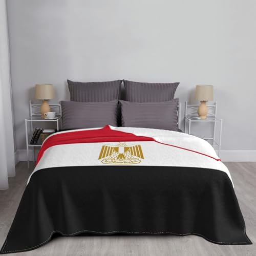 Couverture micro-polaire drapeau égyptien idée cadeau originale lit