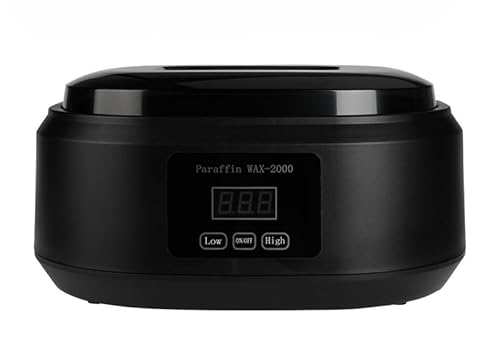 パラフィンワックスバス 手足用 200Wパラフィンワックスヒーター 2段階温度調節 3.4L容量 家庭用 美容室用 (110v,ブラック)