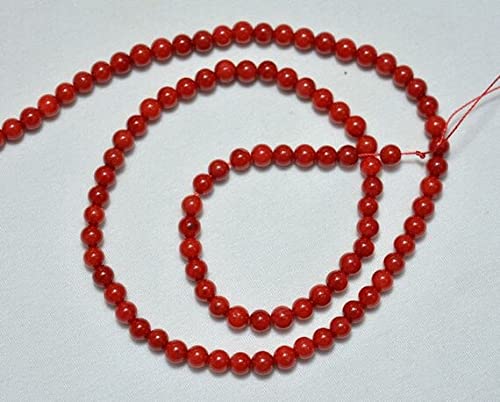 Perles rondes en corail rouge naturel 2.20mm de haute qualité pour la création de bijoux précieux