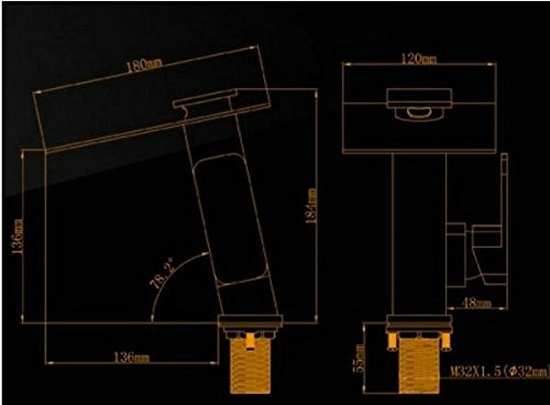 Mitigeur de lavabo LED Gowe cascade chromé pour salle de bain