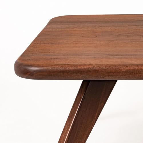 Image of Solid Sheesham Wood Squre Coffee Table for Living Room | Modern Center Table with Sturdy Triangular Legs | Wooden Tea Table for Home & Office (Squre Coffee Table, 56x56X41CM) (Asthetic)