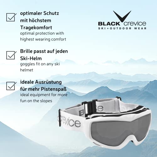 Black Crevice Occhiali da Neve Bianco/Argentato