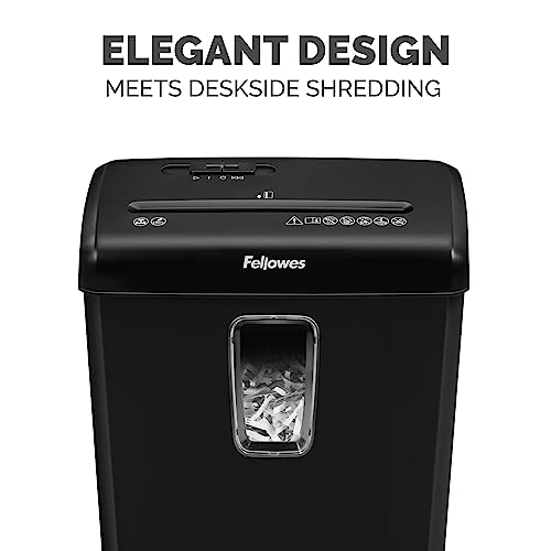 Fellowes Powershred P-30C 6-Sheet Cross-Cut(4-Gallon bin) Deskside Paper Shredder, Black image 3