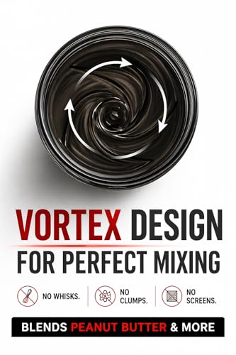 Image of Vortex Shaker Bottle - 700 ml Self-Mixing Shaker for Protein, Gym & Fitness | BPA-Free | No Ball Needed(Charcoal Black) (Black)