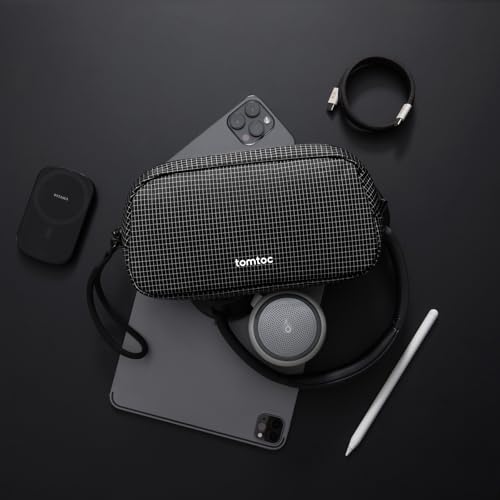 Image of tomtoc Electronics Organizer Travel Case Performance, Water Resistant Bag Cable Tech Pouch Accessories, Carry Storage for Cord, Phone, Cables, Airpods, USB Flash Drive, Daily Items