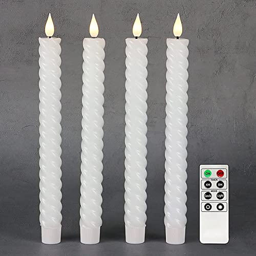 Rhytsing Set di 4 spirale Candele a Led Bianco