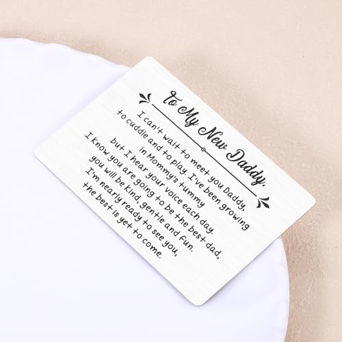Image of New Dad Gifts First Time, Steel Gender Reveal Card, Valentines Day Gifts for New Dad, Gender Reveal Ideas, Card Gift for Dads, Pregnancy Baby Announcement, First Time Daddy Gift, Dads to Be Giifts