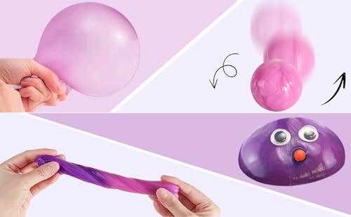 ENCOVY Magic Knete Intelligente Slime 80g, Magische Putty Inteligenteknete Violett Wärmeempfindlicher Dough Farbwechsel, Therapieknete, Stressball Ersatz DIY Spielzeug Kinder Jungen Mädchen Erwachsene