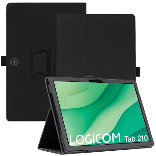 AKNICI Coque pour Logicom Tab 210 Tablette 10 Pouces - Ultra Slim PU Cuir Coque Case avec Stand Fonction et Bandoulière Étui Housse pour Logicom Tab 210...