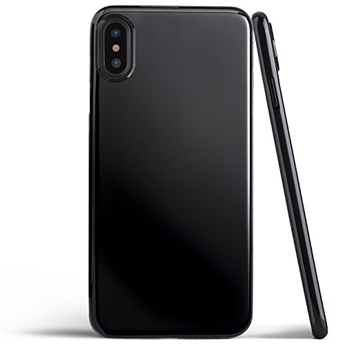 totallee iPhone X Case, Thinnest Cover Premium Ultra Thin Light Slim Minimal Anti-Scratch Protective - for Apple iPhone X (Jet Black)