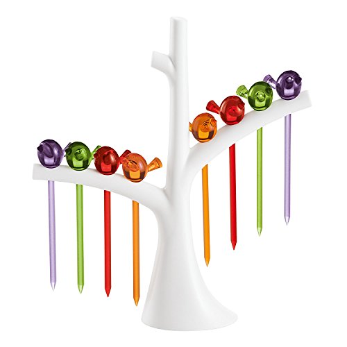 Koziol 3123904 Spieß Vögel mit Baum, farblich Sortiert