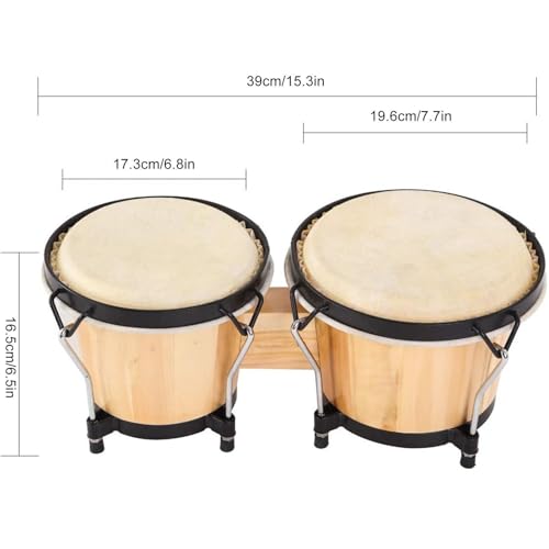 Bongos pour les bois - Tambour à main de percussion et bongo drum d'initiation - 5