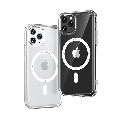 Image of ONES Magnetic for iPhone 11 Pro Slim Case, [Compatible with Magsafe] [Military-Grade Drop Protection][Anti-Yellowing][PC + TPU Hybrid], Shockproof Protective Cover, Scratch-Resistant Back, Transparent