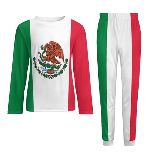 Zakqeik Croatian Flag Men's Pajamas Set Casual Sleepwear Long Sleeve Top with Bottoms PJs2