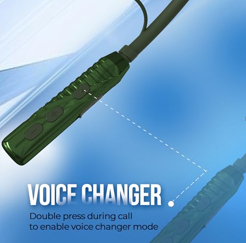 Image of AROMA NB124 Blynk Neckband Bluetooth, Metallic Grey | Upto 100 Hours Playtime, ENC, Voice Changer, Fast Charging, In Ear