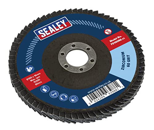 Sealey FD10060 Flap Disc Zirconium Ø100mm 16mm Bore 60Grit