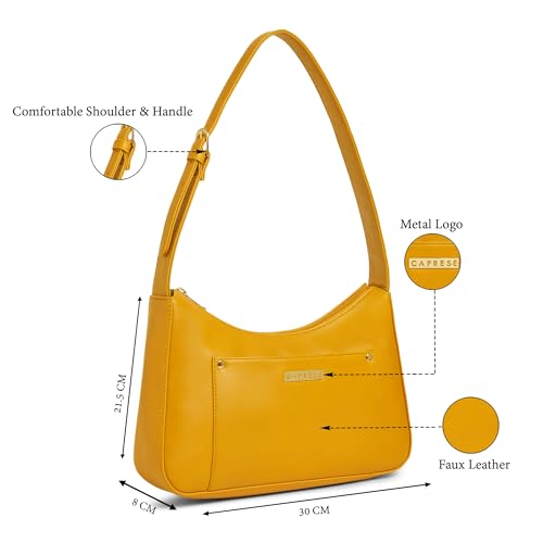 Image of Caprese Selma Medium Hobo Shoulder Bag for Women| Stylish, Versatile Handbag for Everyday Use | Perfect for Casual Outings, Work, Travel, and Special Events | Spacious Design