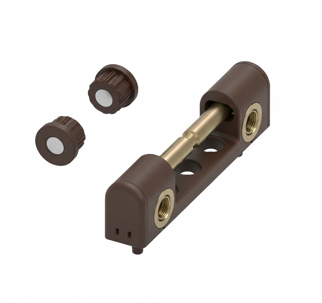Ironmongery Solutions® Challenger 2D High Security Door Hinge Body – Adjustable Reinforced Hinge Body for Composite, Timber & PVCu Doors – Hardware Fittings Included (PVD Chrome)
