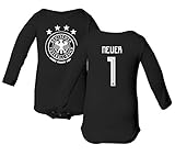 TCAMPドイツ2018 National Soccer # 1ノイアーWorld Championship幼児ベビー長袖ボディスーツ 12M ブラック TCAMPドイツ2018 National Soccer # 1ノイアーWorld Championship幼児ベビー長袖ボディスーツ 12M ブラック