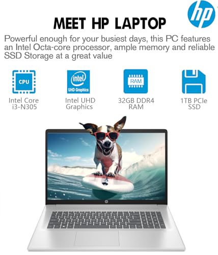 Laptop HP 17.3 pulg i3 32GB RAM 1TB SSD Windows 11 Pro miniatura 4