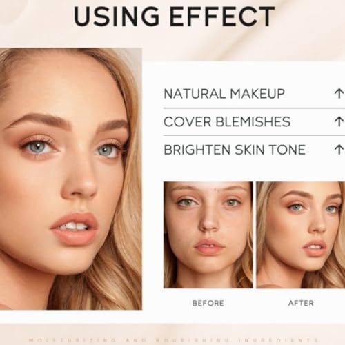 BB Cream Light,BB Cream Foundation,BB Cream Tinted,Tinted Moisturiser Face Women,BB Cream Medium Cover Blemishes,Color Correcting Cream,Tinted SPF 50 Face Moisturiser,SPF50+ Gold Snail Sunscreen,40g - Image 5