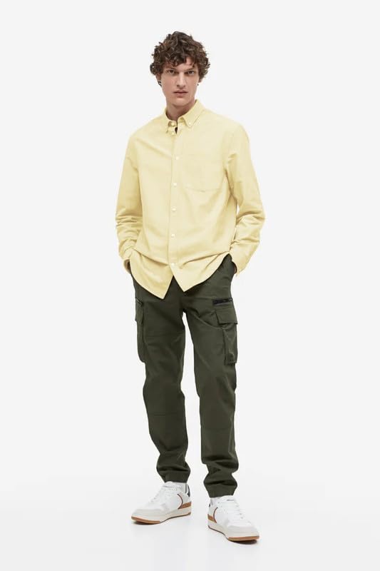 Image of BE ACTIVE Men's Oxford Cotton Lycra Casual Shirt || Men Stylish Shirt || Full Sleeves || Simple Shirt for Men || Timeless Style & Comfort