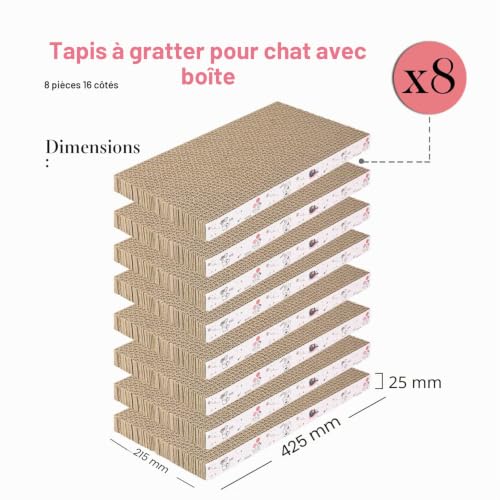 Grattoir pour chat réversible en carton durable haut de gamme - 11