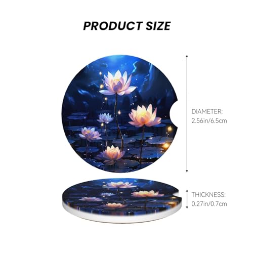 2 piezas portavasos de cerámica para auto diseño flores miniatura 3
