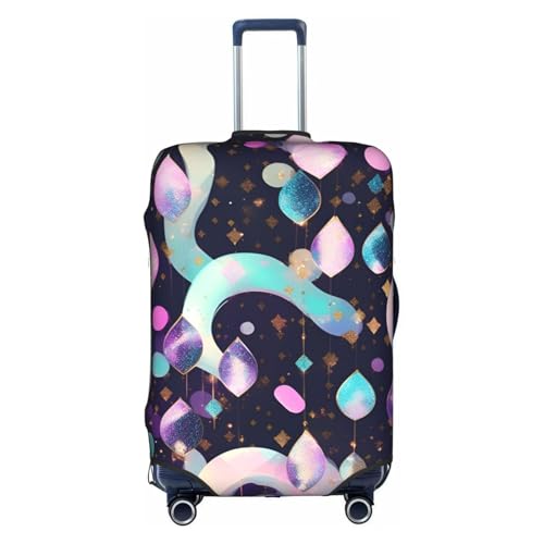 Glittery Pretty Pattern Tsa Approved Luggage Cover For 18-32 Inch Suitcases Scratch-Resistant Stretch Luggage Cover