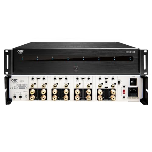 Image of OSD Audio Nero 8-Channel Home Theater Amplifier, (100W @8ohm/ 175W @4ohm), High Power Bridging 400W @8ohm, Class D, Highly Flexible, HTX-8150