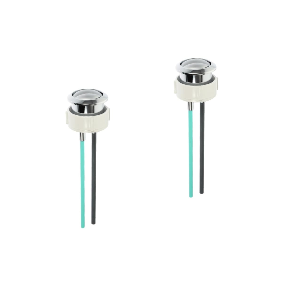 Cabilock 2pièces Bouton Poussoir Pour Réservoir De Compatible Modèles Argenté Diamètre Installation Mécanisme Économique Et Pratique Pour Salle De Bain