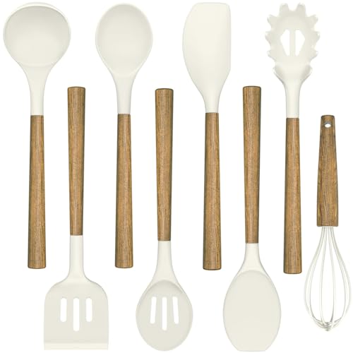 Non-Stick Silicone Kitchen Utensils Set with...