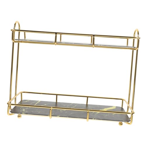 NULYLU 化粧品収納ラック カウンター収納棚 カトラリーオーガナイザー makeup organizer storage kitchen storage カウンタートップ2段シェルフ 腰