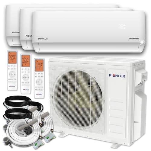 Triple Split 27000 BTU 2.25-Ton Quantum Ultra Wi-Fi 24 SEER2 Energy-Star Multi (3) Zone Wall Mount Air Conditioner Heat Pump 230-Volt