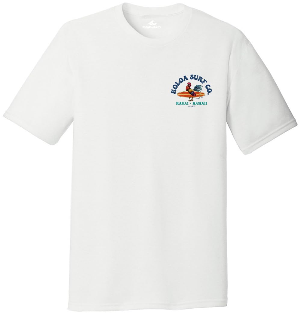 Koloa Surf Company Men's Cocky Surfer Logo Lightweight Triblend Tee-L-White/c